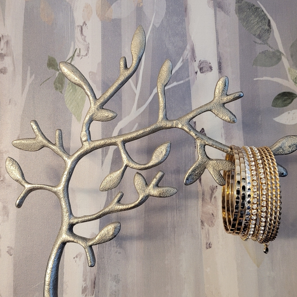 Gold-tone & Rhinestones Bangle Bracelet Bundle (8 bangle bracelets) - Picture 2 of 16